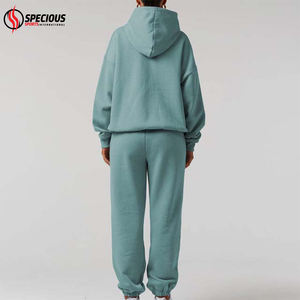 Survêtements à capuche pour femmes, coupe classique, les plus vendus, avec logo personnalisé, pantalons décontractés, vêtements d'automne, 100 % coton respirant, couleur unie - Product Image 3