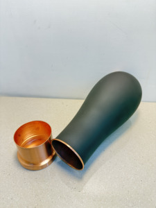 Premium Matte Chocolate Brown Pure Copper Bedside Carafe Jar 1500ml Powder Coated Coffee Brown <b>Pot</b> Luxury Wellness Drinkware <b>Set</b> - Product Image 3