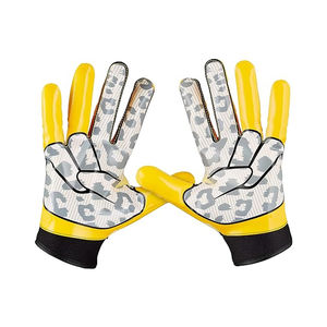 Gants de football américain légers et respirants, personnalisables, avec paume antidérapante, logo d'équipe extensible et meilleur prix - Product Image 1
