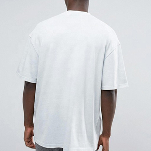 T-shirt en coton blanc à manches courtes et col rond pour homme, style décontracté, jersey uni, coupe classique, couleur unie - Product Image 3