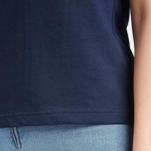 Camiseta de Verano de Manga Corta para Mujer, Ecológica, Mezcla de Poliéster/Algodón, con Logotipo Personalizado, Lisa, de Secado Rápido, Superventas - Product Image 5