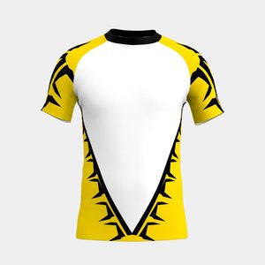 Hot Selling Unisex Short Sleeve Rash Guard MMA BJJ <b>Compression</b> <b>Shirt</b> Anti-UV Polyester/Spandex Quick Dry Sportswear - Product Image 1