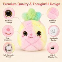 Giocattolo di Peluche Interattivo AI con Chat Vocale, 60+ Lingue, Occhi LED Espressivi, Racconta Storie, Musica, Giocattolo Educativo per Bambini