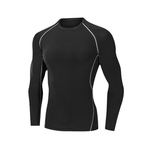 T-shirt à manches longues à séchage rapide pour l'automne, vêtements de sport à haute élasticité, vêtements de fitness pour hommes, vêtements d'entraînement - Product Image 1