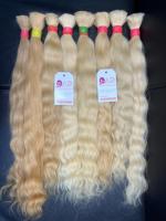 Cheveux 100% vierges indiens blonds, cuticules intactes, provenant d'un seul donneur, densité naturelle 150%, 10-32 pouces, qualité supérieure, mélange d'un seul donneur