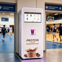 Machine intelligente à boissons protéinées 7 compartiments, double température (froid/chaud), écran tactile pour musculation et salle de sport
