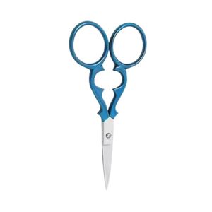 Ciseaux de maquillage en acier inoxydable avec poignée violette, pointe pointue, pour la coupe des sourcils et des cils, outil professionnel de toilettage du visage - Product Image 5