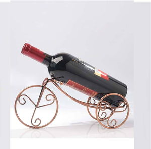 Porte-bouteilles de vin vintage en métal doré, décoratif, sur pied, en fer, avec motif feuille de vigne, pour décoration de cuisine - Product Image 6