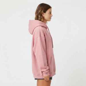 <b>Women's</b> <b>Pink</b> Oversized <b>Hoodie</b> With Custom Print 100% Cotton Fleece Sweatshirt Loose Fit Front Logo Design - Product Image 4