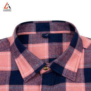 Chemise en flanelle pour homme 100% coton écologique avec logo personnalisé, séchage rapide, respirante, manches longues, coupe classique - Product Image 2