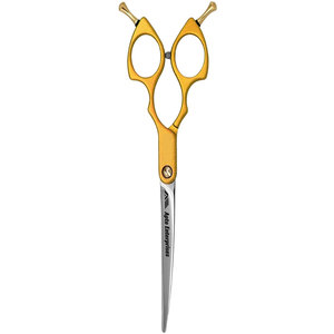 Curved Professional <b>Dog</b> Grooming <b>Scissors</b> in Yellow, Premium VG10 Steel Pet Shears for <b>Dogs</b> and Cats Hair Cutting Adjustable - Product Image 4