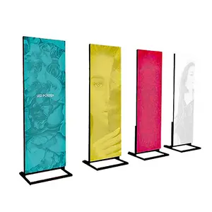 P2.5 P3 SDK digital mirror poster stand led screen display smart slim wifi control poster standing mirror led poster