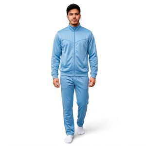 Wholesale <b>Men</b> Tracksuits 300gsm <b>Polyester</b> Blend Color Block Jacket <b>Jogger</b> Set Custom Sports Training Wear - Product Image 5