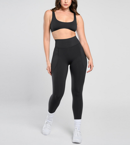 Ropa Deportiva Femenina de Alta Calidad, Leggings de Yoga de Cintura Alta con Efecto Segunda Piel, Conjunto de Leggings y Sujetador Deportivo para Gimnasio y Fitness - Product Image 5