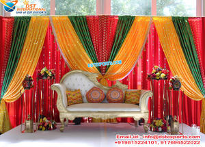 Sangeet De BODA musulmán, escenario De ceremonia con Swing, temática Mughal, decoración nocturna para escenario, recepción De boda musulmana - Product Image 5