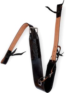 Sheepskin Girth for Horse Riding <b>Brown</b> with White Fleece Lining Adjustable Buckles - Product Image 6