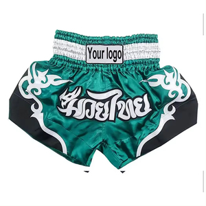 Wholesale Pakistan Boxing Muay Thai Shorts Custom Logo Front Position Premium Polyester <b>Stretch</b> Lightweight Quick Dry Breathable - Product Image 3