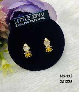 Boucles d'oreilles tendance pour femme en acier inoxydable plaqué or avec micro-cristaux de zirconium, prix de gros usine - Product Image 2