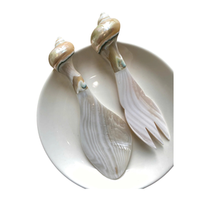 Handmade MOP Shell Fork Unique Fish Flower Design Long Handle <b>Mirror</b> Polish Professional Grade Dessert Server Storage - Product Image 2
