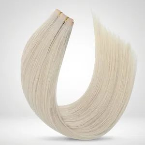 Peluca de Cabello Humano Remy Indio Rubio Platino con Parte en U, Larga, 100% Densidad, Base de Seda, Doble Trama, Longitud Personalizable - Product Image 3