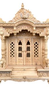 Handcrafted Solid Wood Wall Mounted Multi Tier Bookshelf Display Rack Ornate Carved Home Decor - Product Image 2