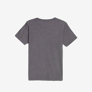 T-shirt en coton à col rond de couleur mélange charbon de bois - Product Image 2