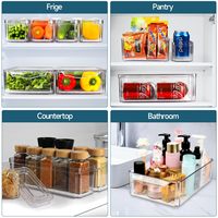 Ensemble de 7 contenants de rangement pour réfrigérateur, hermétiques, anti-fuites, multifonctionnels, organisation de la cuisine, sans BPA, compatibles lave-vaisselle, pour aliments