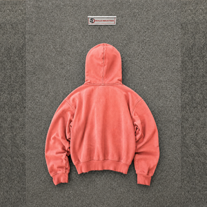 Sweat à capuche zippé pour homme en polaire corail vieilli avec manches cloutées, coupe oversize, imprimé géométrique, style décontracté pour l'automne, mode décontractée et confortable - Product Image 6