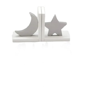 ดาวและดวงจันทร์รูป Bookends ออแกไนเซอร์โต๊ะอุปกรณ์สํานักงานดูเรียบง่ายและน่าสนใจเน้นตกแต่งตารางในราคาประหยัด - Product Image 1