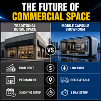 Capsule spatiale mobile futuriste, maison préfabriquée, bureau intelligent en conteneur avec système de contrôle intelligent