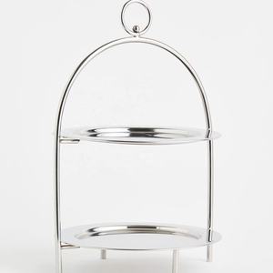 ถาดขนม 3 ชั้น เป็นมิตรกับสิ่งแวดล้อม จานใส่ขนมหวาน สแตนเลส จานเค้ก จานใส่น้ำตาล จานผลไม้อบแห้งสำหรับคริสต์มาส - Product Image 6