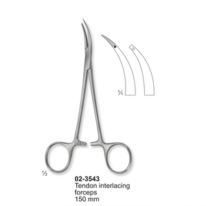 Pinzas para entrelazamiento de tendones curvadas de 150 mm - Product Image 1
