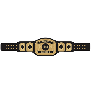 Custom Championship Leather <b>Belt</b> Gold Black Metal Plate Logo Front Unisex Adult <b>Wrestling</b> Durable Digital Print Sports Sports - Product Image 1