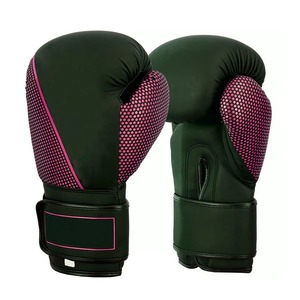 Guantes de Boxeo de Malla Negra y Rosa, Cierre de Velcro, Transpirables, Equipo de Entrenamiento para Adultos Unisex - Product Image 6