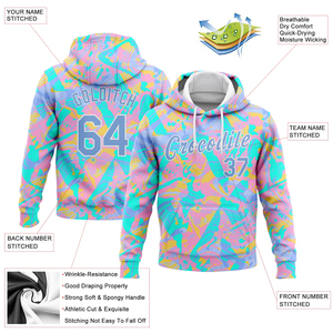 Sweat-shirts à capuche multicolores en sublimation, respirants et à séchage rapide, vêtements de sport pour hommes adultes, sweats à capuche pour l'entraînement - Product Image 2