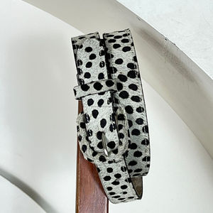 New Handcrafted Hair on Animal Print Western Women's <b>Belt</b> Handmade 100% Real Leather <b>Boho</b> Style Fur Cover Buckle <b>Belt</b> for Jeans - Product Image 6