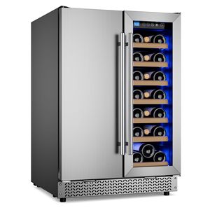Frigorifero per Vini e Bevande da Incasso a Doppia Zona di Temperatura da 24 Pollici per Conservare le Tue Collezioni - Product Image 2