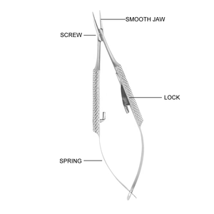 Pinzas Portaagujas Micro Barraquer-Troutman Premium de Acero Inoxidable, Instrumentos Quirúrgicos Oftálmicos para Microcirugía, CE ISO - Product Image 6