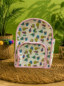 Quilted Cotton <b>Lunch</b> Bag Portable Zipper <b>Insulated</b> <b>Lunch</b> <b>Box</b> Bag Colorful Printed Casual Food Tote for Outdoor - Product Image 2