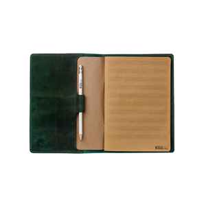 Étui de protection pliable en cuir véritable de luxe style vintage pour carnet, rechargeable, avec support d'écriture et organisateur - Product Image 2