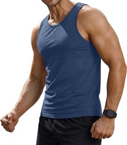 Débardeur en coton premium pour hommes, débardeur de sport sans manches, t-shirt d'entraînement personnalisé avec logo, vêtements de sport pour hommes - Product Image 1