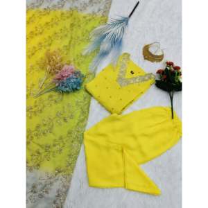 Ensemble de costume de fête pour femmes avec haut pantalon Dupatta - Product Image 5