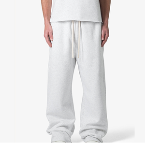 Breathable Mid Waist Fleece Custom Pocket Quick Dry Breathable Mens Plain <b>Trousers</b> baggy Flare Loose Pant Stack Baggy Pants - Product Image 6