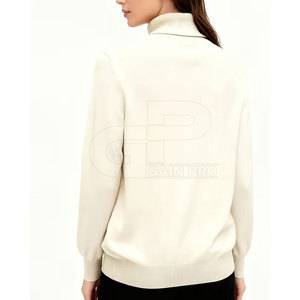 Sudadera de cuello alto para mujer, de algodón y forro polar, manga larga, informal, para gimnasio, fitness, ropa deportiva, personalizable - Product Image 3
