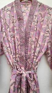 2025 nouveau produit main cravate teinture Kimono veste vacances Boho coupe ample veste vêtements de plage couvrir vacances d'été femmes Kimono Robe - Product Image 6