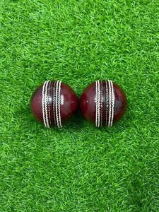 Ballon de cricket rouge de haute qualité, cousu à la main, taille King Size pour jeunes, avec logo personnalisé, meilleur prix, ballon de match en cuir de qualité supérieure - Product Image 6