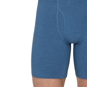 Boxers sans couture mi-hauts en Spandex pour hommes adultes, respirants, tricotés, séchage rapide, imprimé numérique, logo à la taille, motif uni - Product Image 4