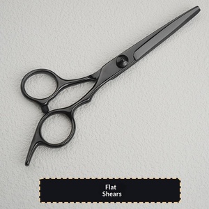Focstar Black Reusable Hairdressing Scissors <b>Set</b> for Home Use Stainless Steel Includes Shears Thinning and Hair Cutting Tools - Product Image 1
