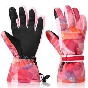 Gants de ski et de snowboard d'hiver, imperméables, coupe-vent, isolés thermiquement, compatibles avec les écrans tactiles, sangle de poignet réglable - Product Image 1
