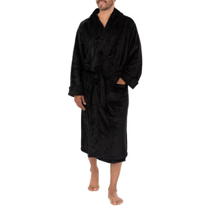 Albornoz de Lujo Personalizado para Hombre, de Invierno, Manga Larga, Transpirable, 100% Algodón Velour, con Bolsillos, Estampado Deportivo para Equipos, Venta al por Mayor - Product Image 4